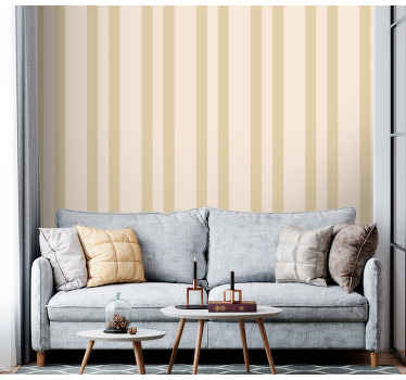 Beige toner lodret tapet - TenStickers