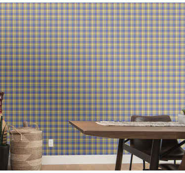 Geometric Plaid Pattern square wallpaper - TenStickers