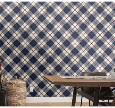 Argyle Pattern geometric wallpaper - TenStickers