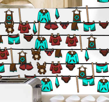 Papel mural animales tema del oso de lavandería - TenVinilo