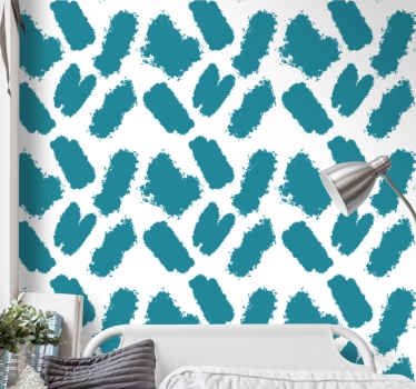 Tyrkysová farba umenie tapety - Tenstickers