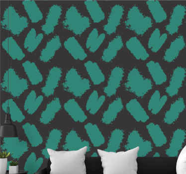 Carta da parati astratta modello di pennellata - TenStickers