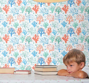 Morske alge splash art tapeta - TenStickers