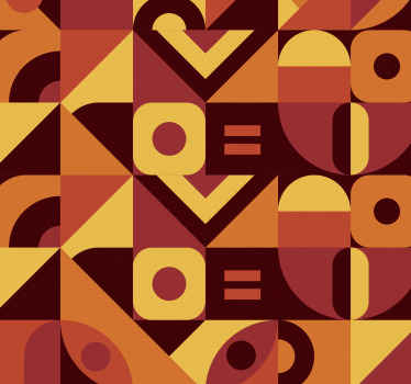 Squares 70's pop vintage wallpaper - TenStickers