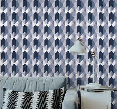 Nordic blue Copenhagen Living Room Wallpaper - TenStickers