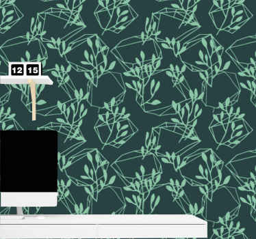 Tapete geometrische Muster geometrisches laubmuster - TenStickers