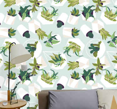 Tropical Foliage Patterns leaf wallpaper - TenStickers