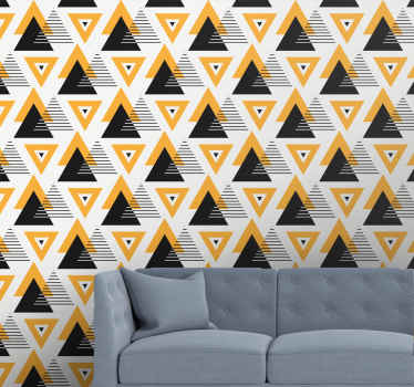 Triangle Pattern Wallpapers - TenStickers