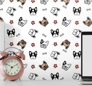 Canine Doodle Ensemble cute dog wallpaper - TenStickers