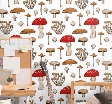 Tapety žlté a červené huby - Tenstickers
