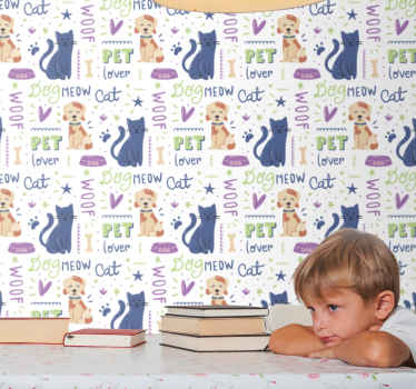 Tiere Tapete muster für tierliebhaber - TenStickers