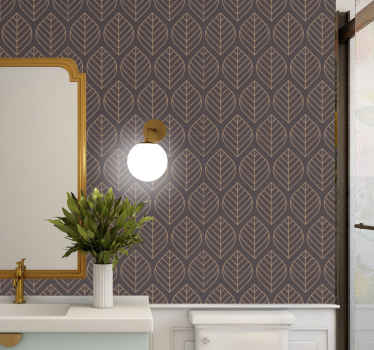 Leaf Pattern Elegance leaf wallpaper - TenStickers