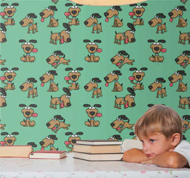 carta da parati cani divertimento dei cartoni animati canini - TenStickers