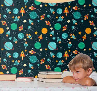 Papel pintado moderno Lindo lugar de diseño para niños - TenVinilo