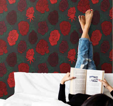 tapety na stenu kvety ružová elegancia - Tenstickers