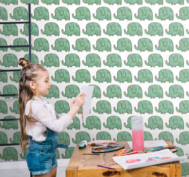 Charming Elephants elephants wallpaper - TenStickers