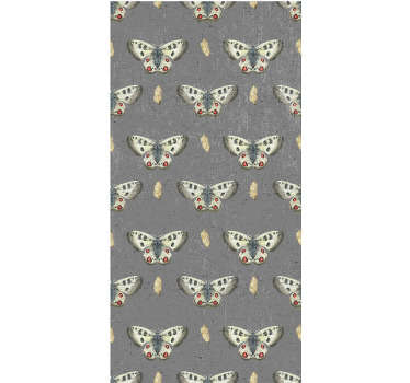 Let yourself enter the world of fantasy with the concrete wallpaper with butterflies. Wallpaper application is easy and fast.