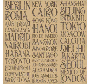 Show off to the world that you’re a well-travelled global citizen with the excellent cities of the world wallpaper. Free worldwide delivery available!