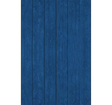 Papel pintado madera pasarela marítima azul - TenVinilo