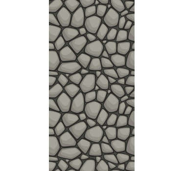 Spectacular textured wallpaper for children's room with a pattern imitating cobblestone in cartoon style perfect for kids room.