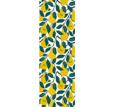 Fantástico papel de parede vinilico de natureza com padrão de árvores verde num azul esverdeado escuro, ideal para decorar a sua sala.