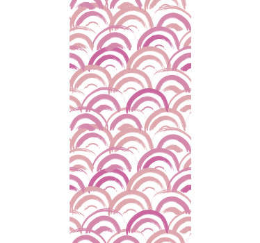 Rausvos pievos apskritimo modelio tapetai - „Tenstickers“