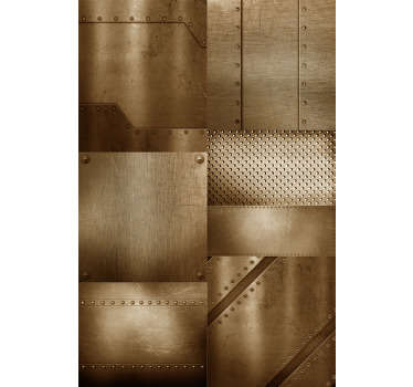 家里有非常规的装饰怎么样？这款带有黄铜马赛克设计的质感壁纸非常适合现代内饰。