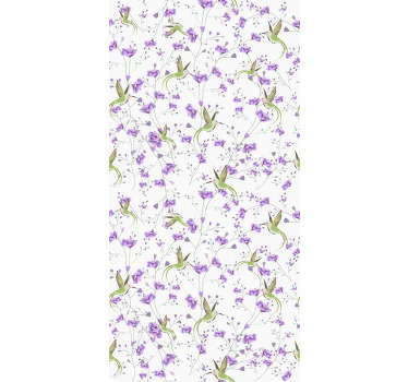 Fă-ți pereții să simtă că zboară cu acest fundal minunat colorat de colibri. Livrare gratuită la nivel mondial disponibilă!