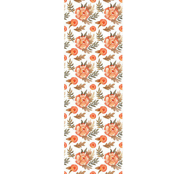 Aduceți ceva natură în casa dvs. Cu acest design spectaculos al tapetului cu flori. Este format din petale de portocale și frunze brune.
