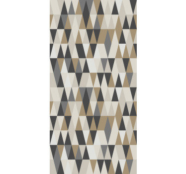 Tapete Dreiecke brauner mustermix - TenStickers