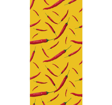 This vinyl wallpaper with the design of cute red peppers will inspire you to cook amazing dishes, did someone say curry?