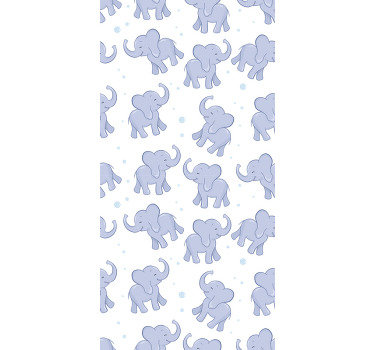 Childrens wallpaper little elephant and bubles - TenStickers
