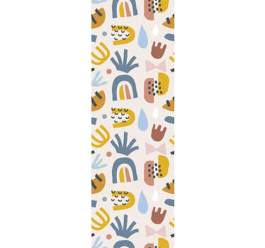 ¡El papel pintado para salón de estar con el diseño lleno de objetos coloridos es una gran opción para ti! ¡Hecho de material de alta calidad!