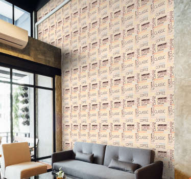 Perfect for coffee lovers who would like to enjoy their morning latte while being surrounded by those stunning walls covered in a luxury wallpaper