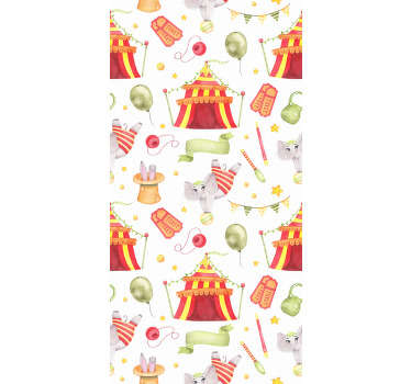 Wallpaper for children's room of circus tents - TenStickers