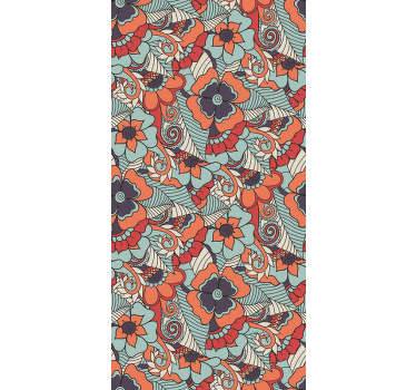 Choose this modern living room wallpaper with the design of paisley style flowers. High quality of the material, without light reflection.