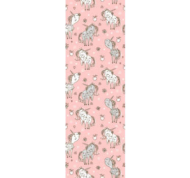 Papel pintado animal de unicornios - TenVinilo