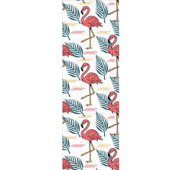 Aduce culoare și viață pe pereții casei tale și creează medii fantastice cu acest spectaculos tapet animal cu flamingo și frunze tropicale.