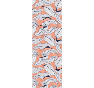 Decora tu sala de estar con este papel pintado estampado lleno de flores tropicales sobre el fondo de color melocotón ¡Envío gratuito!