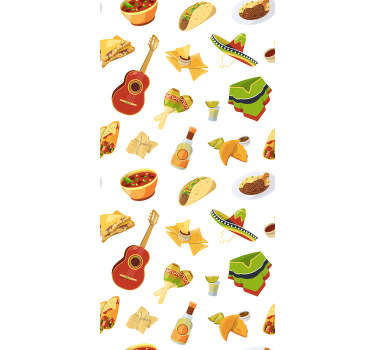 Papel de parede para cozinha Festa mexicana - TenStickers