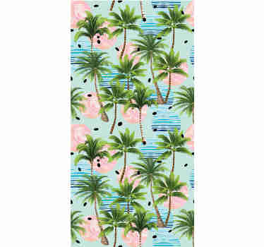 Adicione um toque tropical à decoração da sua casa com este magnífico papel de parede de natureza com um padrão de palmeiras. 