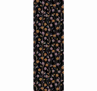 Papel tapiz floral patrón de tallo de flor - TenVinilo