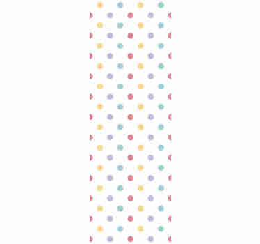 this circle pattern wallpaper with pastel color circles in a white background will make the perfect decor for your baby's nursery.