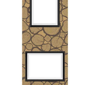 Papel pintado texturas patrón de anillos de árboles - TenVinilo