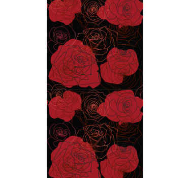 Készlet rózsa virág háttérkép - TenStickers