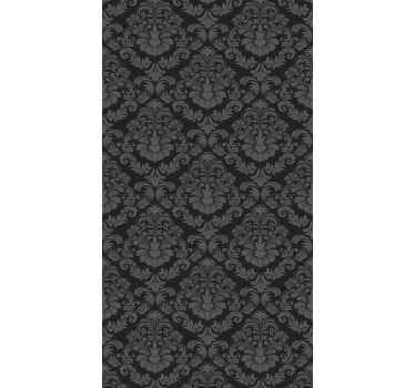 Black and grey ornamental figures wallpaper to bring a luxury touch on your home space. It is easy to apply and maintain.