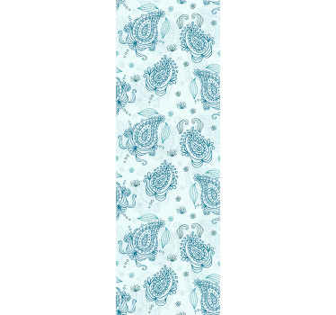 Papel pintado floral formas florales de lágrima - TenVinilo