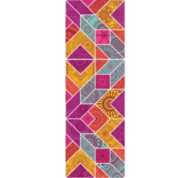 Paisley Mosaic Circle Pattern Wallpaper - TenStickers