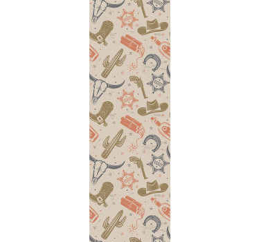 Cowboy elements pattern Bedroom Wallpaper - TenStickers
