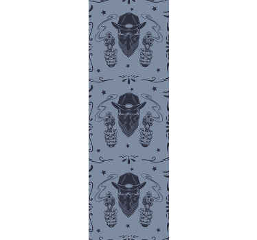 An amazing vintage wallpaper to decorate your home space with a cowboy's vibe. The design is featured with different elements used by cowboys.